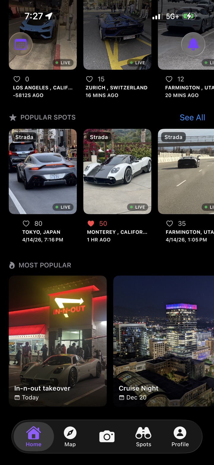 Popular spots and meets
